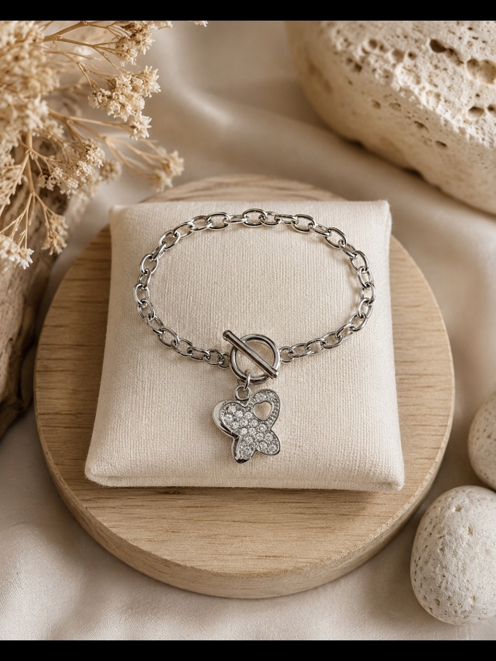 Butterfly Toggle Chain Bracelet